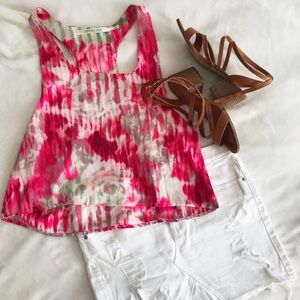 LF Boutique flowy printed racerback tank